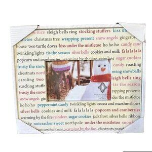NWT Christmas / Winter Themed Photo Frame Decor 4x6 opening